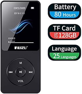 Mp3 Player, RUIZU X02 Ultra Slim Music Player with FM Radio, Voice Recorder