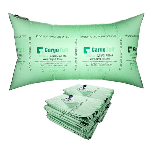 IDL Packaging 48" x 84" Dunnage Airbags, Woven PP, Level 1 (Pack of 20) - Made in USA - Fill The Void in Trucks and Intermodal Shipments, Reusable - Load Securement Airbags for Container Stuffing