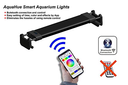yalumi AquaHue Bluetooth Smart Full Spectrum LED Aquarium Light, Fish Tank Light