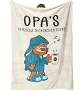 Juratar Geschenke für Opa, Personalisierte Decke Opa Geschenk Geburtstag, Vatertagsgeschenk für O...
