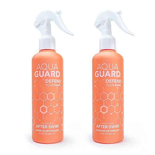 AquaGuard After-Swim UV Leave-In Detangler - Smoothes, Softens & Protects Hair From the Sun - Paraben & Gluten Free, Vegan, Color Safe, Leaping Bunny Certified (2-Pack)