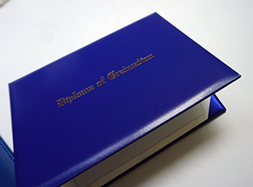 Certificate Cover Imprinted"Diploma Of Graduation" Smooth Diploma Cover 8.5" X 11" Grad Days (Royal Blue) #TOP4