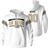 ANTKING New Orleans Hoodies Customized Personalized Apparel Any Name&Number Gifts for Dad Men Kids Fans