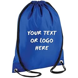 Bolsa de cordón personalizada para viajes, gimnasio, escuela, niños y adultos, unisex, elegante mochila deportiva (6 colores) 4 Bolsa de cordón personalizada para viajes, gimnasio, escuela, niños y adultos, unisex, elegante mochila deportiva (6 colores), azul, Talla única