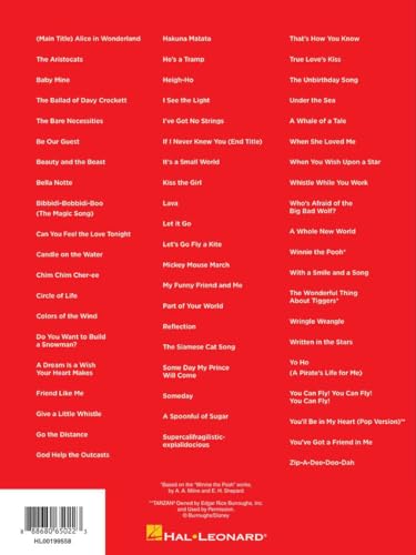 Disney Super Easy Songbook | Piano Sheet Music for Beginners | 60 Classic Disney Songs in Easy-to-Play Format | Hal Leonard Songbook with Chord Diagrams, Lyrics & Letter-Note Melodies - Image 2