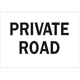 Brady 75180 Premium Fiberglass Traffic Sign: Industrial, 14' X 20', Legend 'Private Road'