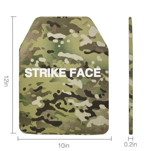 ULIONTAC Level 3A Plaque en acier pour gilets tactiques Airsoft Accessoires Plaque Support de poitrine - 2 pièces Taille standard 30,5 x 25,4 cm (MC) – vue 2