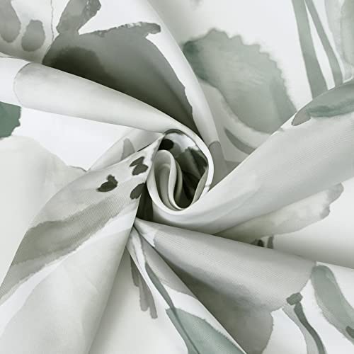 Vcqpdee Grey Flower Shower Curtain Set Celadon Floral Plants Shower Curtains Bohemian Bouquet White Grey Green Bathroom Shower Curtain Painting Waterproof Fabric 72 X 72 Inches With 12Pcs Hooks #TOP3
