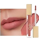 Oulac Labiales Mate Larga Duración- Rosa Desnudo Color ultrapigmentado Lápiz Labial Líquido de...