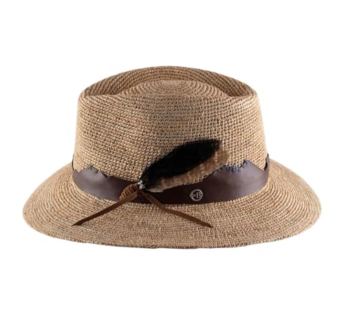 Chapeau fedora paille pliable Bastien unisexe protection soleil été - 7
