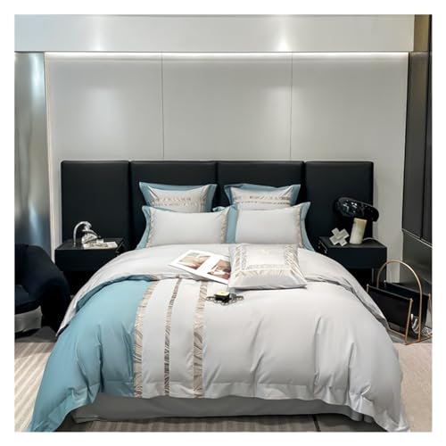 BoByk 100% Egyptian Cotton Sheets - 1200 Thread Count, Luxury & Cooling Cotton Bed Sheets Set 4 Piece, Sateen Weave Compatible with Soft Feel, Fits Upto 16' Mattress ，Bedding