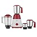 Bajaj GX-75 750 W Mixer Grinder | 3 Stainless Steel Jars & 1 Juicer Jar | 3 Speed With Incher Facility | 1 Yr Warranty 【White And Maroon】