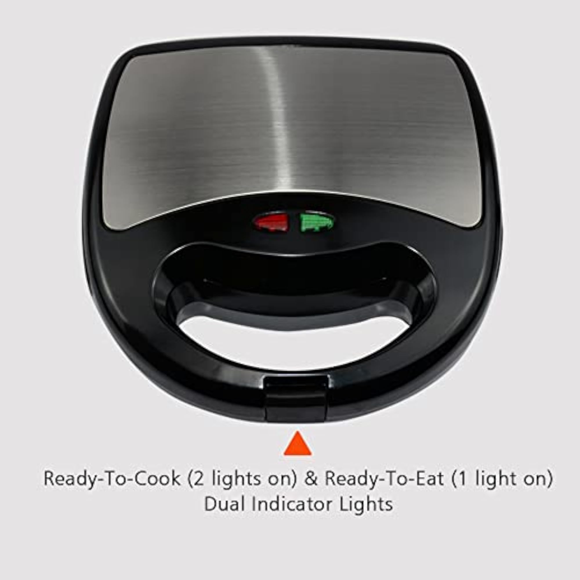 220V Electric Panini Grill with Non-Stick Plates