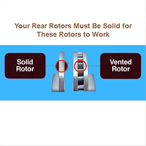 Miniatura 4 de Detroit Axle - Kit de frenos para Volkswagen Jetta Golf 2000-2005 2001 2002 2003 2004 Rotores de freno perforados y ranurados Pastillas de freno de