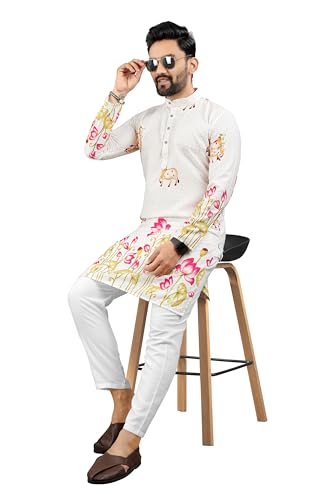 Image of Trustous Kurta Pyjamas set for Mens | Pyjamas with kurta PRINTED and classis look |KURTA Pyjamas SET