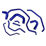 Material: Silikon BNEAIGHW Silikonschlauch Silikon-Kühlmittelkühler-Heizungsschlauch kompatibel mit Rover 220 Turbo Coupe/Gsi Non A/C XW20TS 1993-1998 Motorradzubehör(Blue)