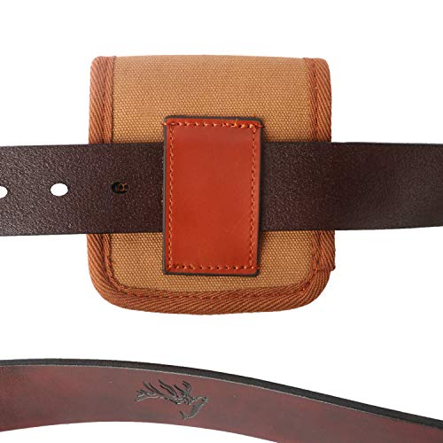 Tourbon Canvas And Leather Rifle Cartridge Holder Ammo Wallet For 5 Shells 308 - Khaki #TOP5