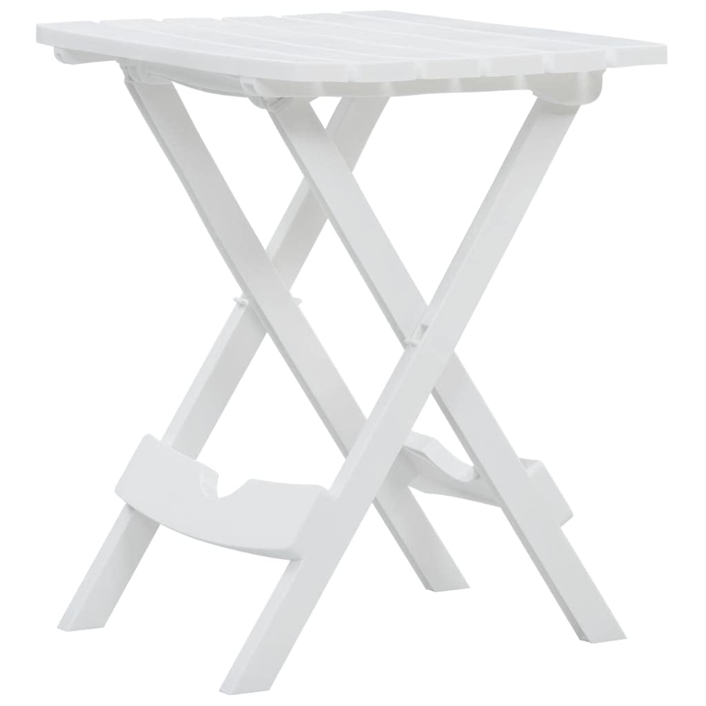 Tavolo da Giardino Pieghevole tavolino da balcone tavolino giardino tavolo terrazzo Adatto per giardino, terrazza 45,5x38,5x50cm Bianco