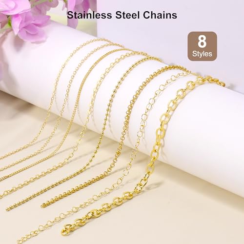 Kit de cadenas de oro para joyería con 62.3 pies - 50% de descuento