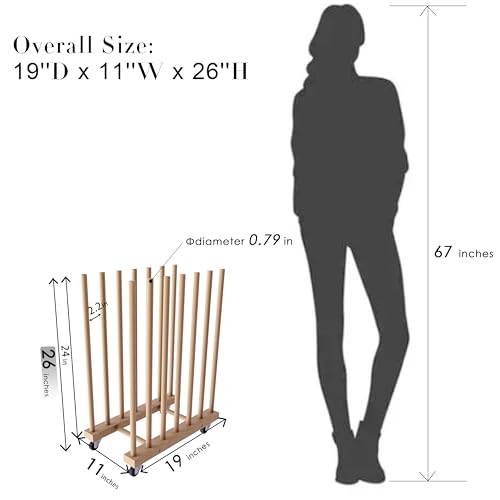 UNZERO アート収納ラック キャスター付き 木製収納スタンド キャンバスボード パネル フレーム お絵かきボード 印刷物 紙パッド 裏板 [5]