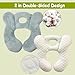 Baby Travel Pillow, Infant Kid's Cushion Soft and Skin Friendly for Car Seat, Pushchair and Stroller (Plush Grey)