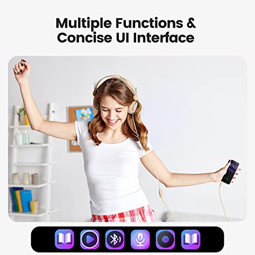 32GB MP3 Player with Bluetooth 5.3, AGPTEK A09X 2.4" Screen Portable