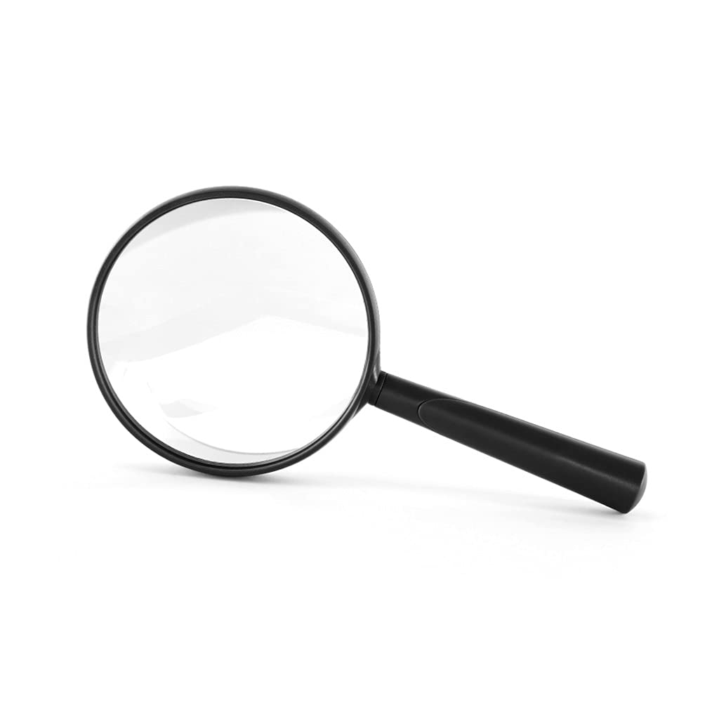 Lente d'Ingrandimento Grande Obiettivo Zoom 5X 10x Nuova Lente d'Ingrandimento Portatile Leggera da 80 mm, Lente per Leggere Hobby Giornali Mappe Monete Artigianato a Maglia
