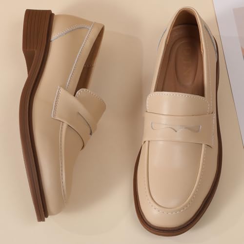 Image of Loafers for Women Black Penny Loafer Business Casual Shoes Women's Loafers & Slip-Ons Ladies Flats Comfortable Dressy