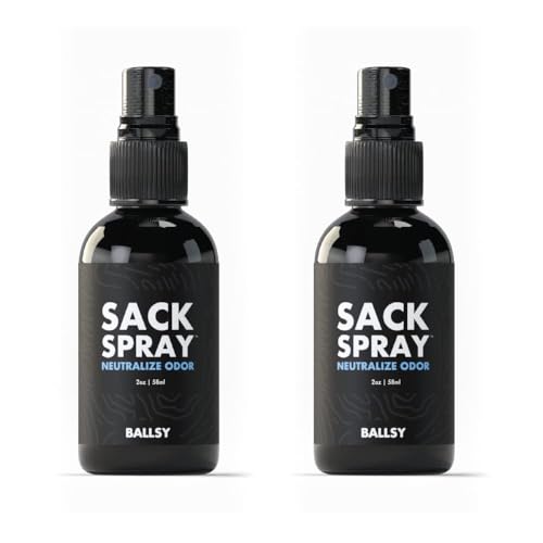 Ballsy Body & Groin Spray Deodorant for Men - Neutralize Odor & Skin Irritation w/Tea Tree & Aloe Vera Extracts - Cruelty Sulfate & Paraben-Free Deodorant Spray 2 oz 2 Pack