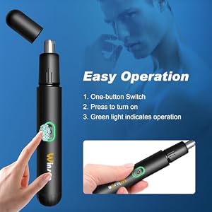 Winsea Precision Nose Hair Trimmer – 360° Safe & Efficient Electric Trimming, USB Rechargeable, Waterproof, for Nose, Ear, Eyebrows, and Beard Grooming — photo 3 of 6