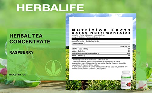Raspberry Herbal Tea Concentrate By Herbalife: Gluten-Free, Kosher Certified, And No Artificial Flavors Or Sweeteners - 3.6 Oz. (102G) #TOP4