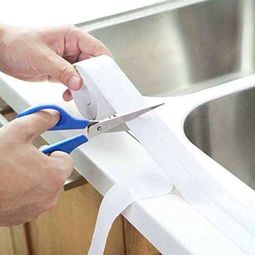 1 cinta adhesiva, color beige, resistente a la corrosión, para cocina, lavavajillas y junta angular entre la cerámica y la pared.
