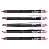 (604478 / BLRT-FRP5) PILOT Lot de 5 Stylos Roller Effaçable FRIXION POINT CLICKER Pointe Fine Rose