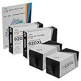 LD Remanufactured Ink Cartridge Replacement for HP 920XL CD975AN High Yield (Black, 2-Pack)