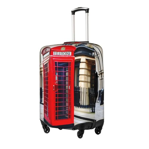 Telephone Booth Tsa Approved Luggage Cover For 18-32 Inch Suitcases Scratch-Resistant Stretch Luggage Cover2