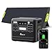 Produktbild FOSSiBOT F2400 Solar Generator mit 200W Solar Panel, 2400W Tragbare Powerstation 2048Wh LiFePO4 with 3AC Ausgabe (4800W Peak), 13 Steckdosen Stromspeicher für Outdoor, Camping im Wohnmobil Backup