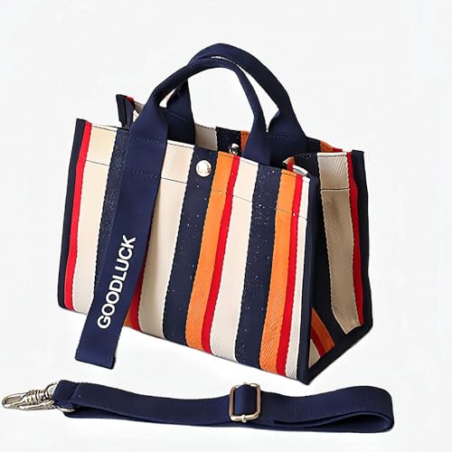 Image of Canvas Crossbody Shoulder Bag for Women, Sling Tote with Handles & Removable Strap, Fanny Pack Travel Handbag