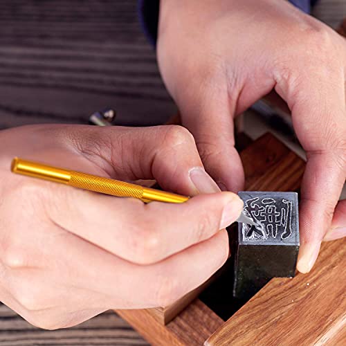 4 Pieces Craft Knife Hobby Knife With 40 Pieces Stainless Steel Blades Kit For Cutting Carving Scrapbooking Art Creation (Yellow, Red, Blue, Rose Red) #TOP5