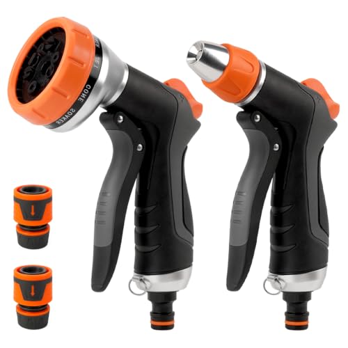 Hoofun lot de 2 pistolets d’arrosage, 10 et 2 modes