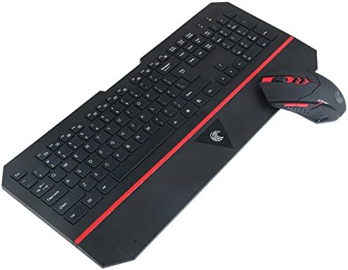E-Element 2.4GHz Ultra-Slim E780 Wireless Combo Keyboard and Mouse,Super Silent,18 Months Battery Life,Black