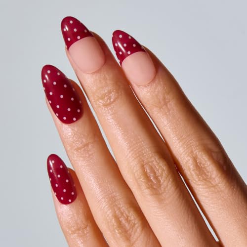 Image of ohora Semi Cured Gel Pedi Strips | Red, Art, Dot | N Berry Polka