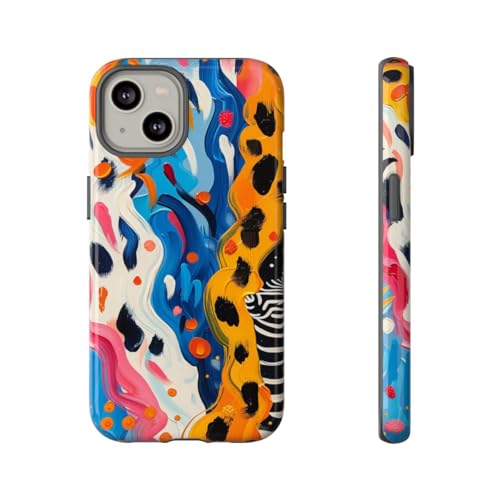 Coque rigide iPhone 14 zèbre coloré pour sublimer vos looks d'été