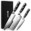 Damascus Knife Set of 3
