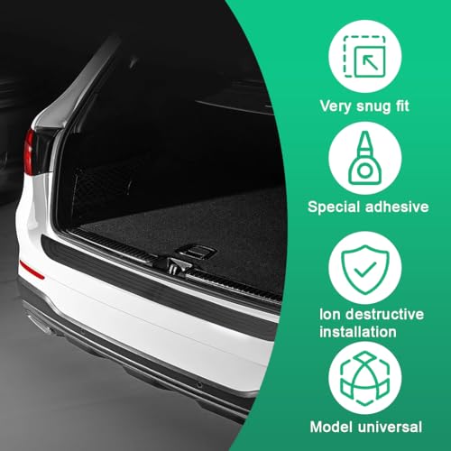 Image of STHIRA Car Rear Bumper Protector 35.43x2.75 inch Peel-and-Stick Guard Strip