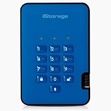 iStorage diskAshur2 SSD 4TB Blue | Secure portable solid state drive | Password protected | Dust & water resistant | Hardware Encryption