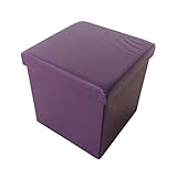 Stabiler und platzsparender Sitzhocker mit 40L Stauraum für Bücher, CDs, Spielzeug und mehr.