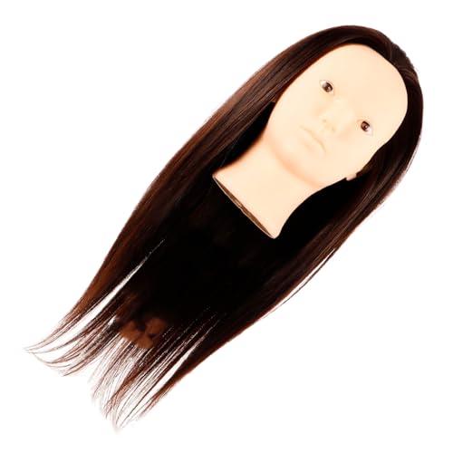 TOVINANNA Hair Mannequin Head for Practice Human Hair Wig Model for Styling Curling and Braiding