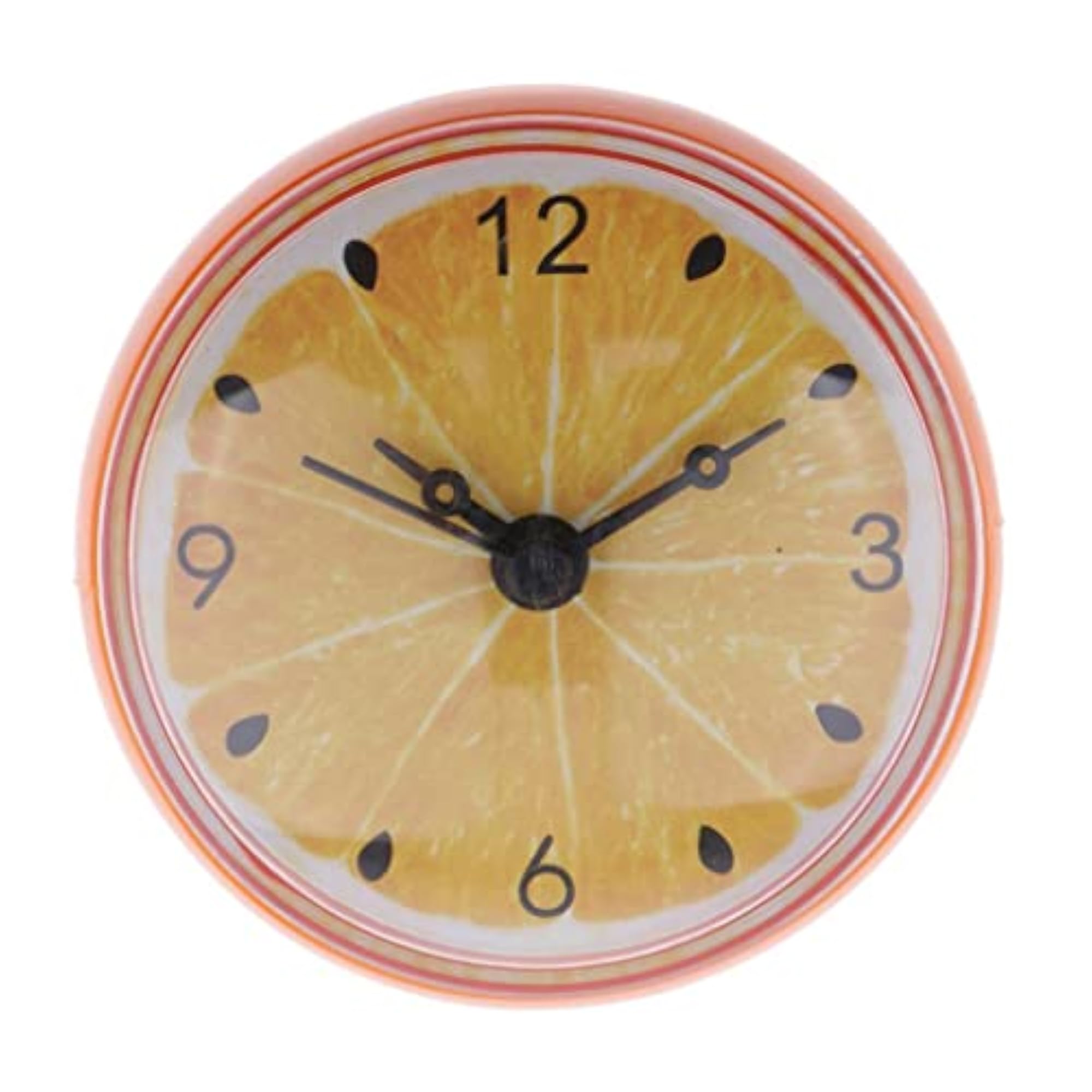 Silicone Waterproof Suction Cup Clock in Orange