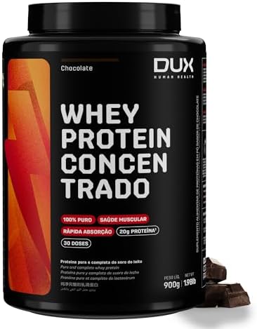 DUX HUMAN HEALTH Whey Protein Concentrado 900g Chocolate – 23g de...