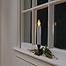 612 Vermont Battery Operated LED Window Candles with Flickering Amber Flame, Automatic Timer, 9.75 Inches Tall, VT-1206A (Pack of 4, Antique Bronze)